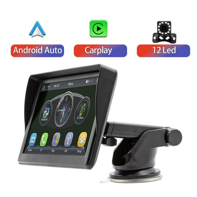 Car Display 7-inch Multimedia Support Wireless Carplay