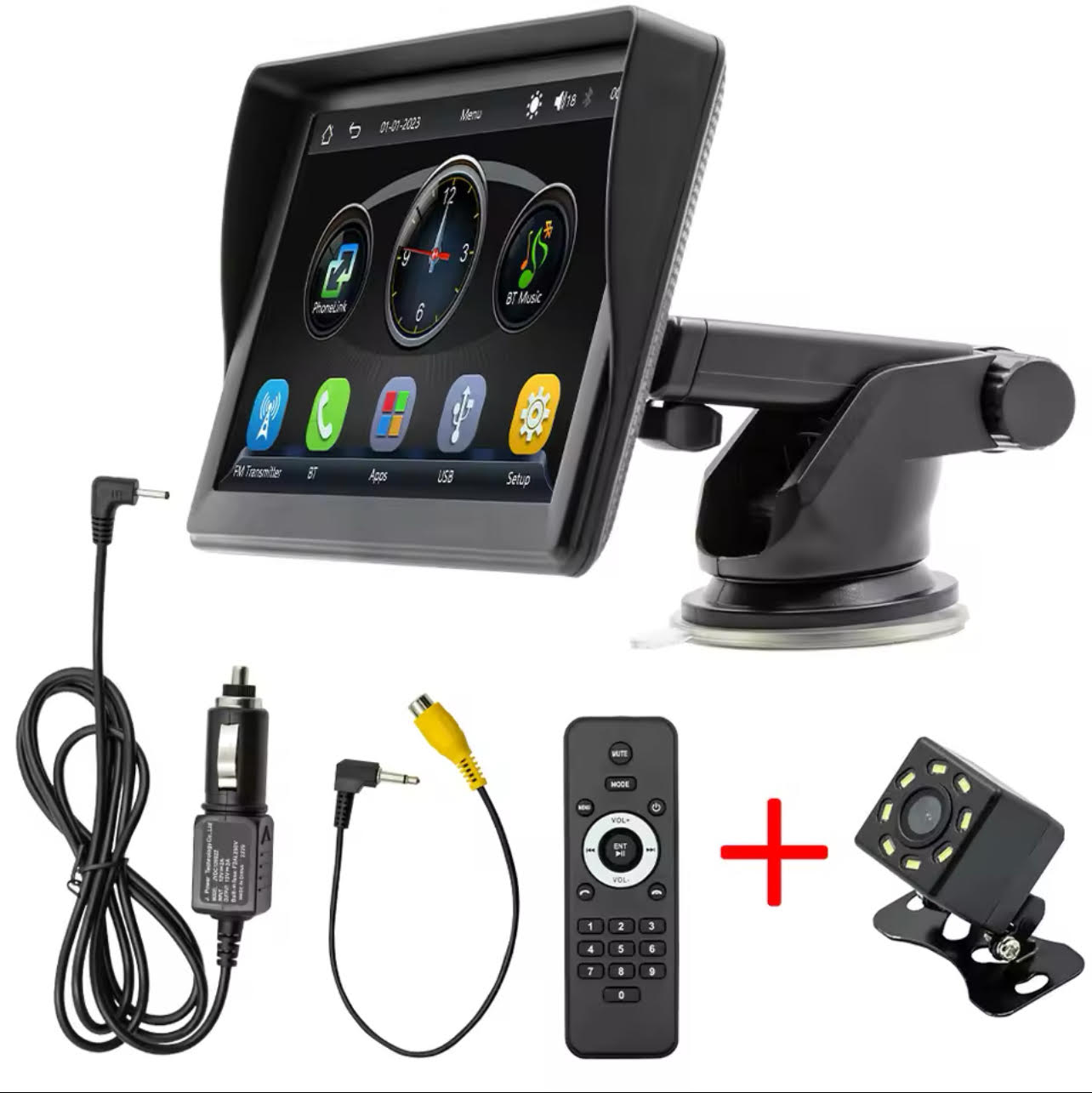 Car Display 7-inch Multimedia Support Wireless Carplay
